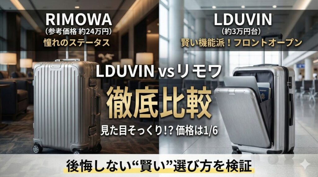 LDUVINとリモワ違い比較！価格1/5で後悔しない？質感と評判を検証のアイキャッチ
