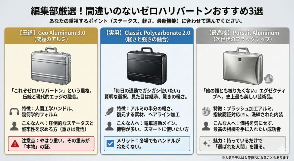 編集部厳選!間違いのないゼロハリバートンおすすめ3選