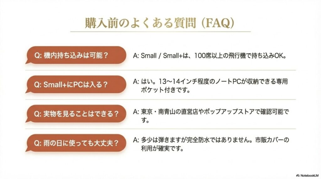 moln スーツケースに関するよくある質問(FAQ)