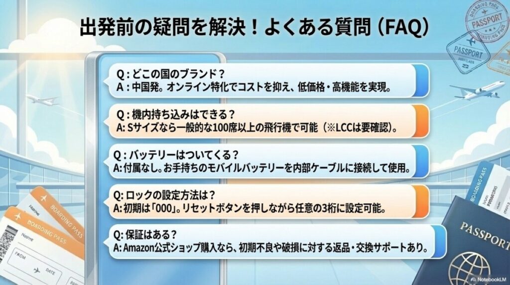 BARGOHOYのスーツケースに関するよくある質問