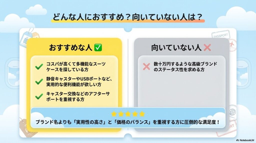 結論:どんな人におすすめ?向いていない人は?
