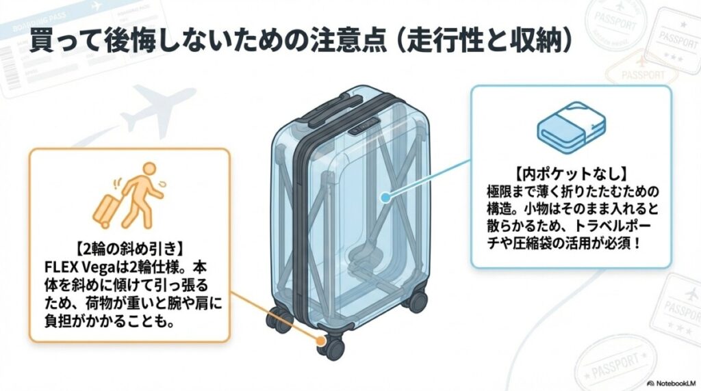 2輪モデル(FLEX Vega)は斜め引きが重い?