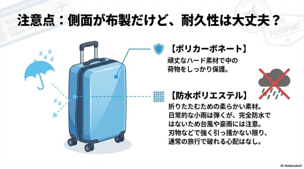 側面の防水性・耐久性への不安と実際