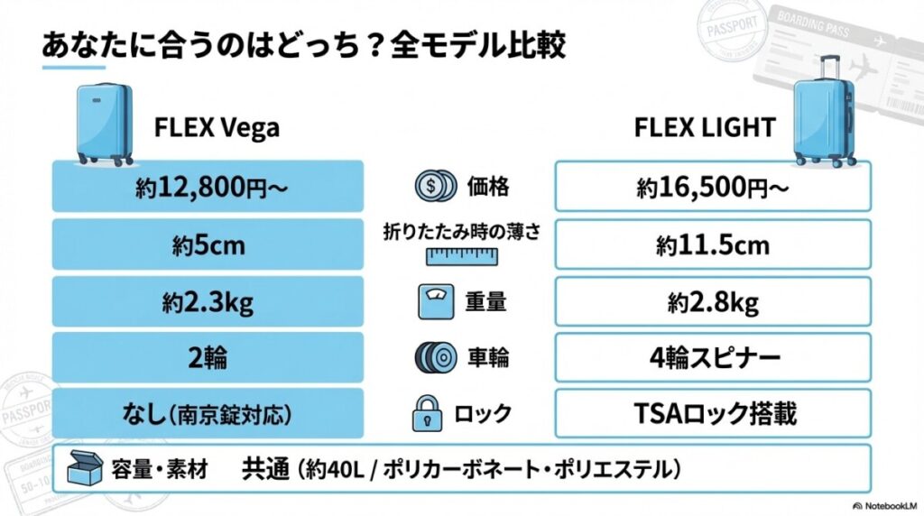 【全モデル比較】ローリンク スーツケースはどれを選ぶべき?