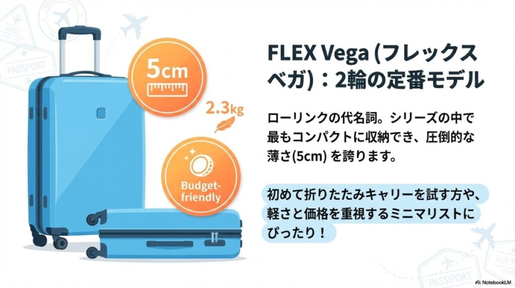 2輪の定番モデル「FLEX Vega(フレックス ベガ)」