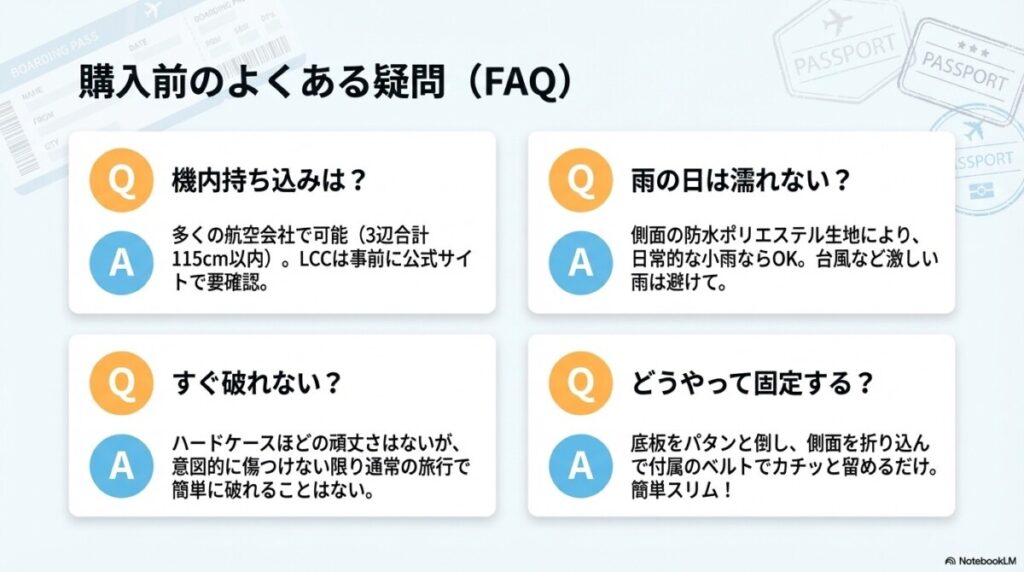 ローリンク スーツケースに関するよくある質問(FAQ)