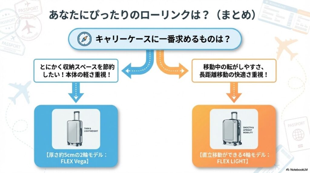 まとめ:ローリンク スーツケースはこんな人におすすめ!