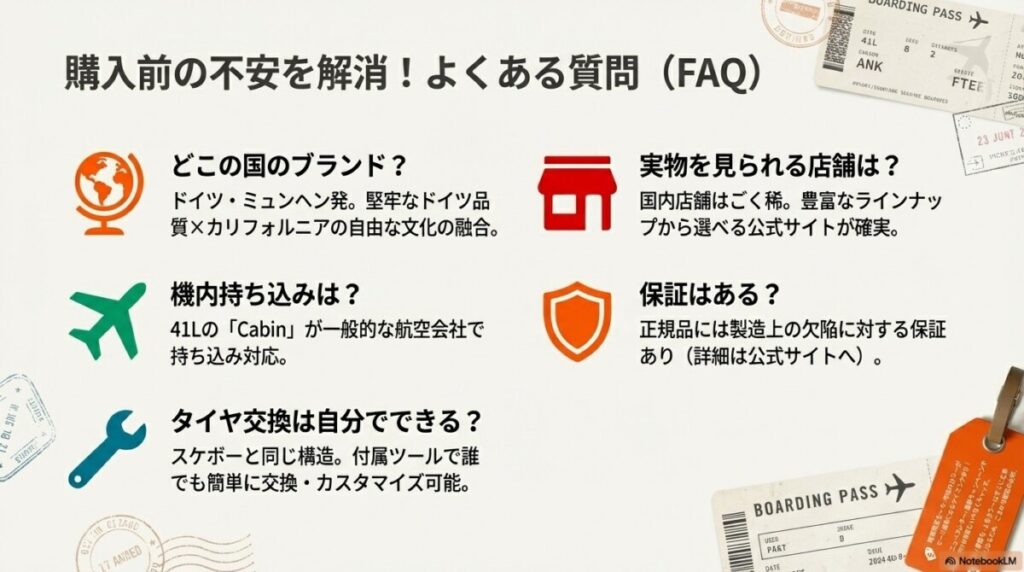 Floydスーツケースに関するよくある質問(FAQ)
