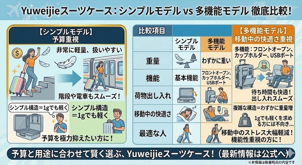 コスパ最強モデル vs 多機能(フロントオープン・カップホルダー)モデルをわかりやすく図解