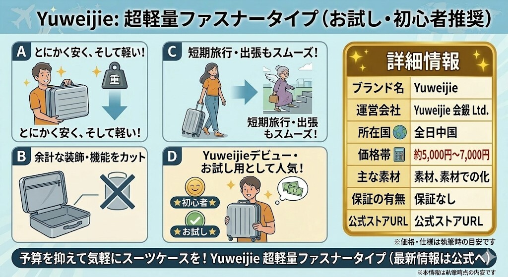 1. コスパ特化!超軽量ファスナータイプをわかりやすく図解
