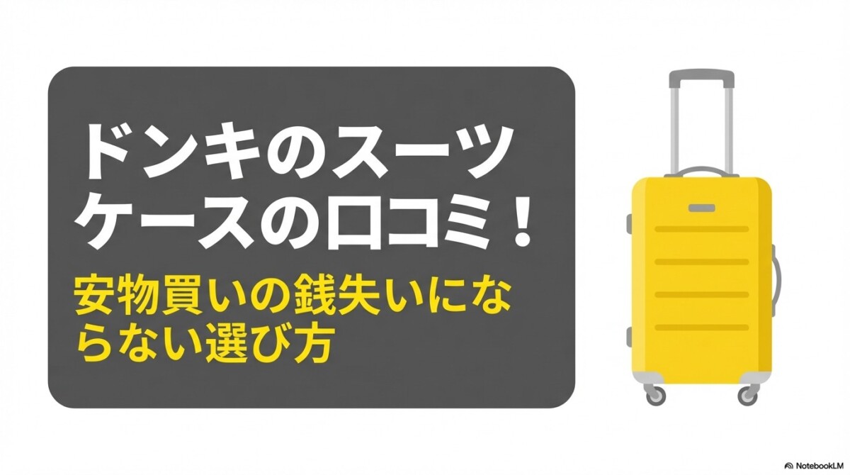 ドンキのスーツケースの口コミ!安物買いの銭失いにならない選び方のアイキャッチ