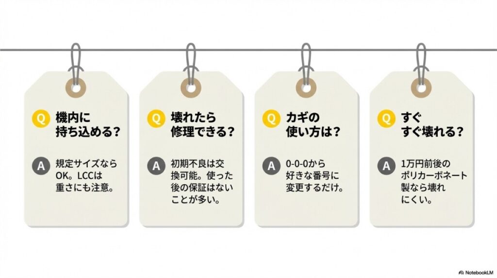 ドンキのスーツケースに関するよくある質問