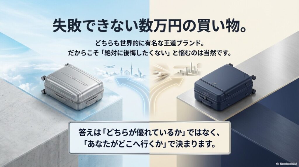 サムソナイトとエースどちらが良い?後悔しないスーツケースの選び方の導入文