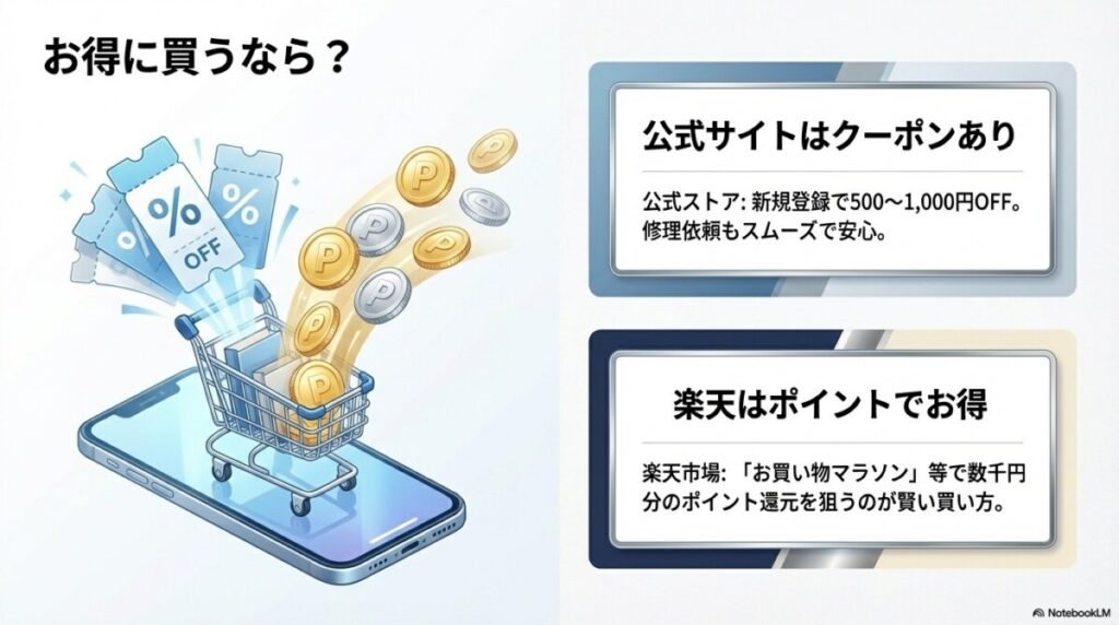 お得に買うなら?割引クーポン・楽天ポイント還元情報