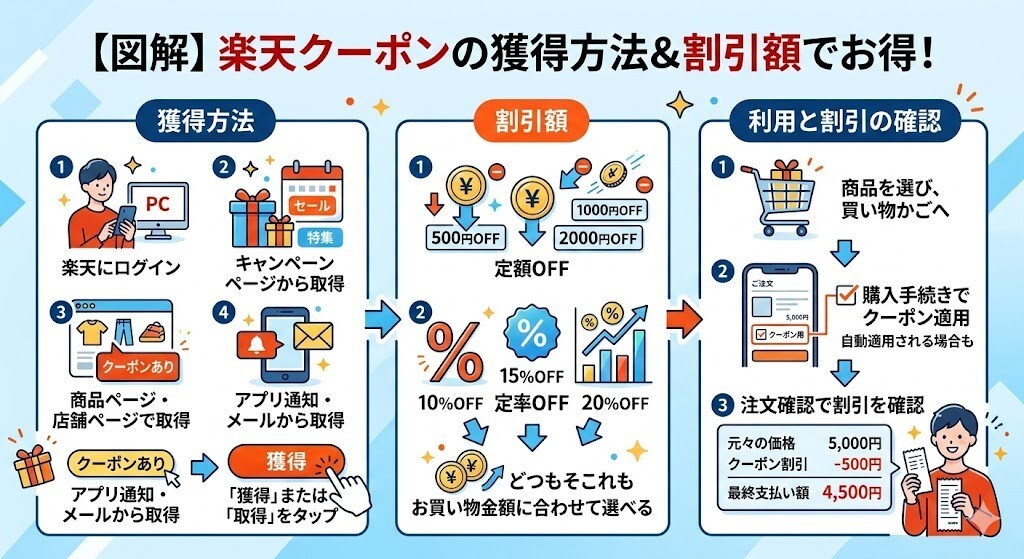 楽天公式ショップ限定クーポン 図解