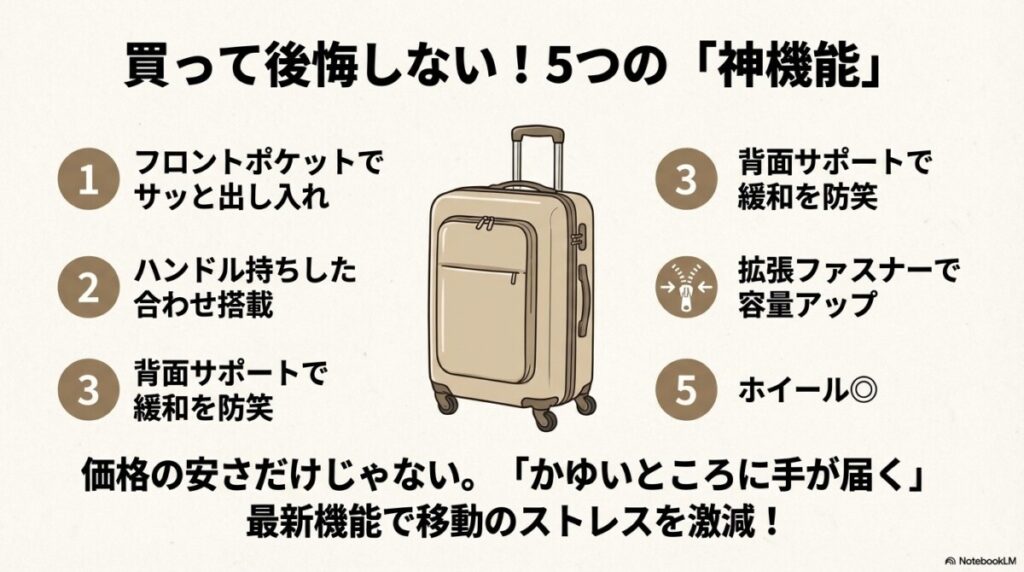 買って後悔しない!B4Uスーツケースが誇る5つの神機能
