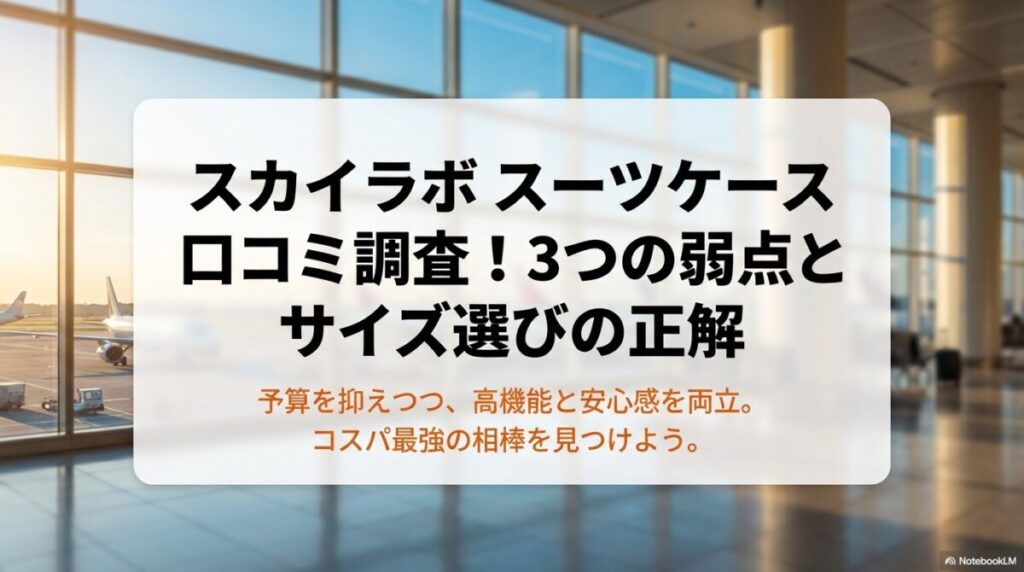スカイラボ スーツケース 口コミ調査！3つの弱点とサイズ選びの正解のアイキャッチ