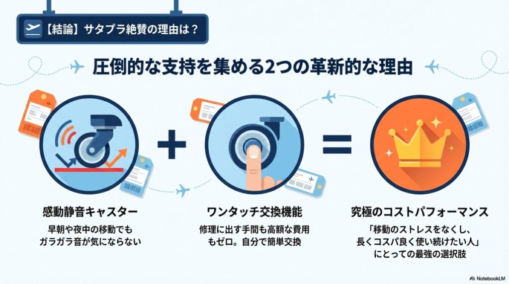 【結論】ブライテック スーツケースの口コミ・評判まとめ!サタプラ絶賛の理由は?