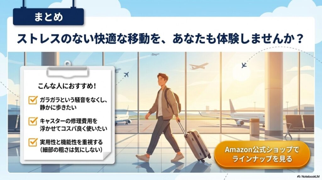 まとめ:ブライテック スーツケースはこんな人におすすめ!
