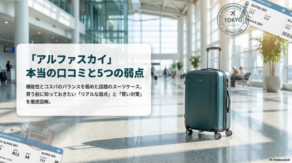 アルファ スカイ スーツケース 口コミで発覚した5つのデメリットと対策のアイキャッチ
