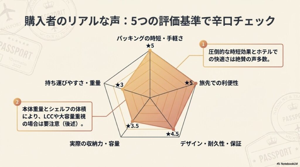 5つの評価基準で辛口チェック!