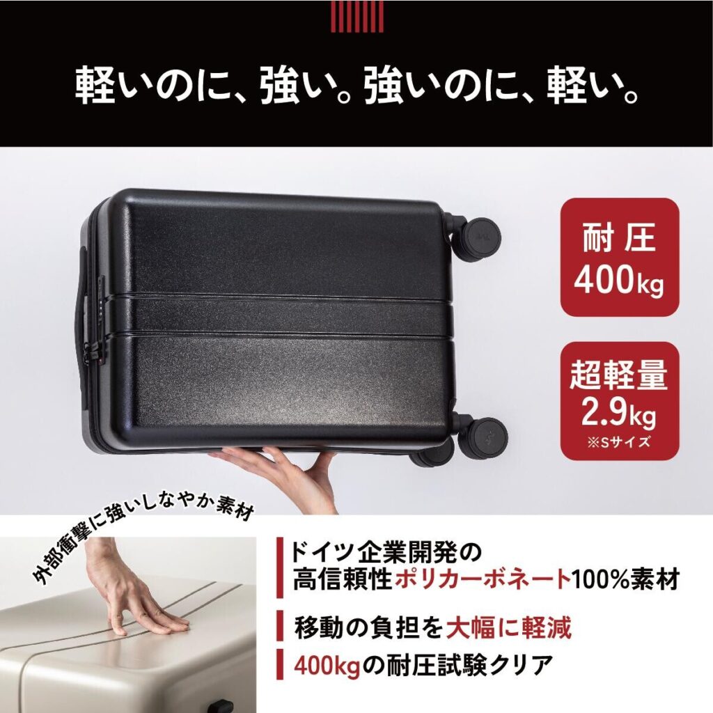 MAIMO ドイツ製の「ポリカーボネート100%」素材が採用