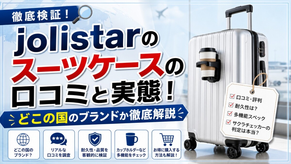 jolistarのスーツケースの口コミと実態!どこの国のブランドか徹底解説