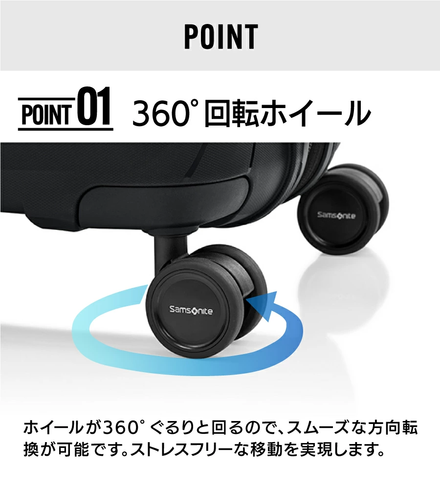サムソナイト スーツケース 特長