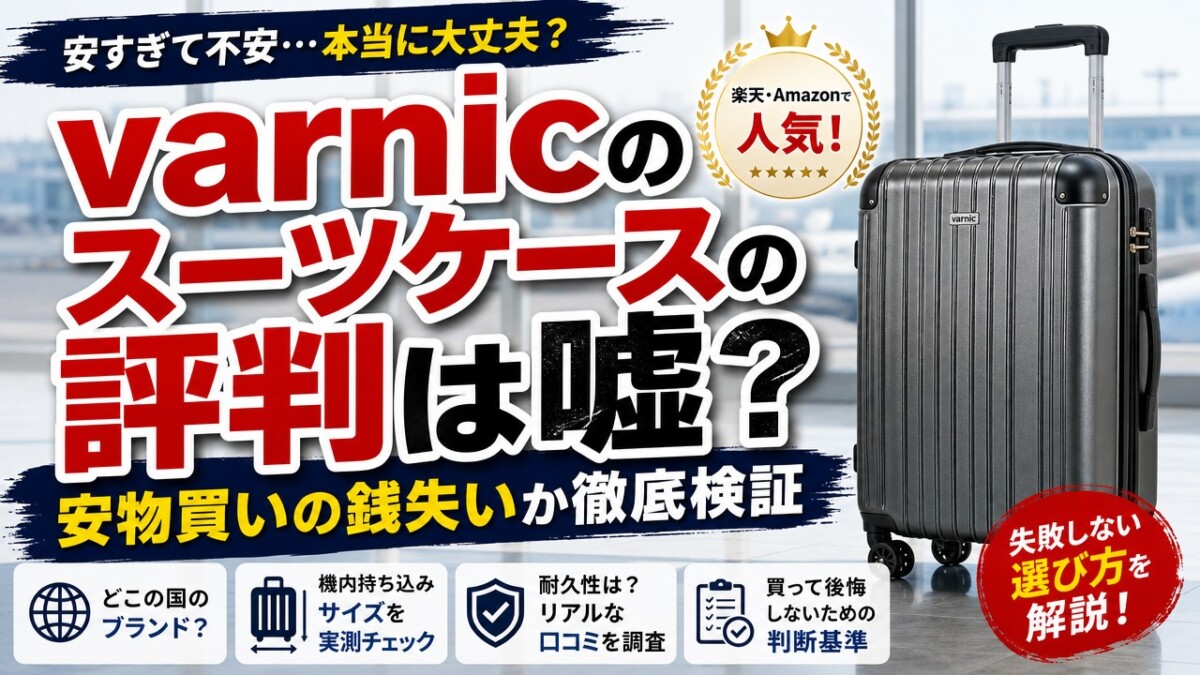 varnicのスーツケースの評判は嘘?安物買いの銭失いか徹底検証