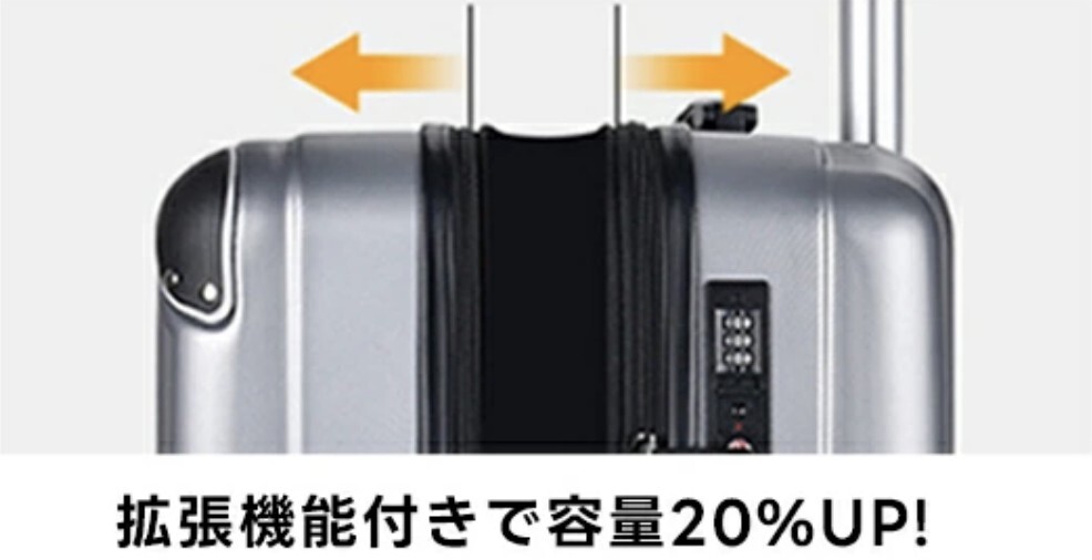 荷物が増えても安心なマチ拡張機能とYKKファスナー 画像