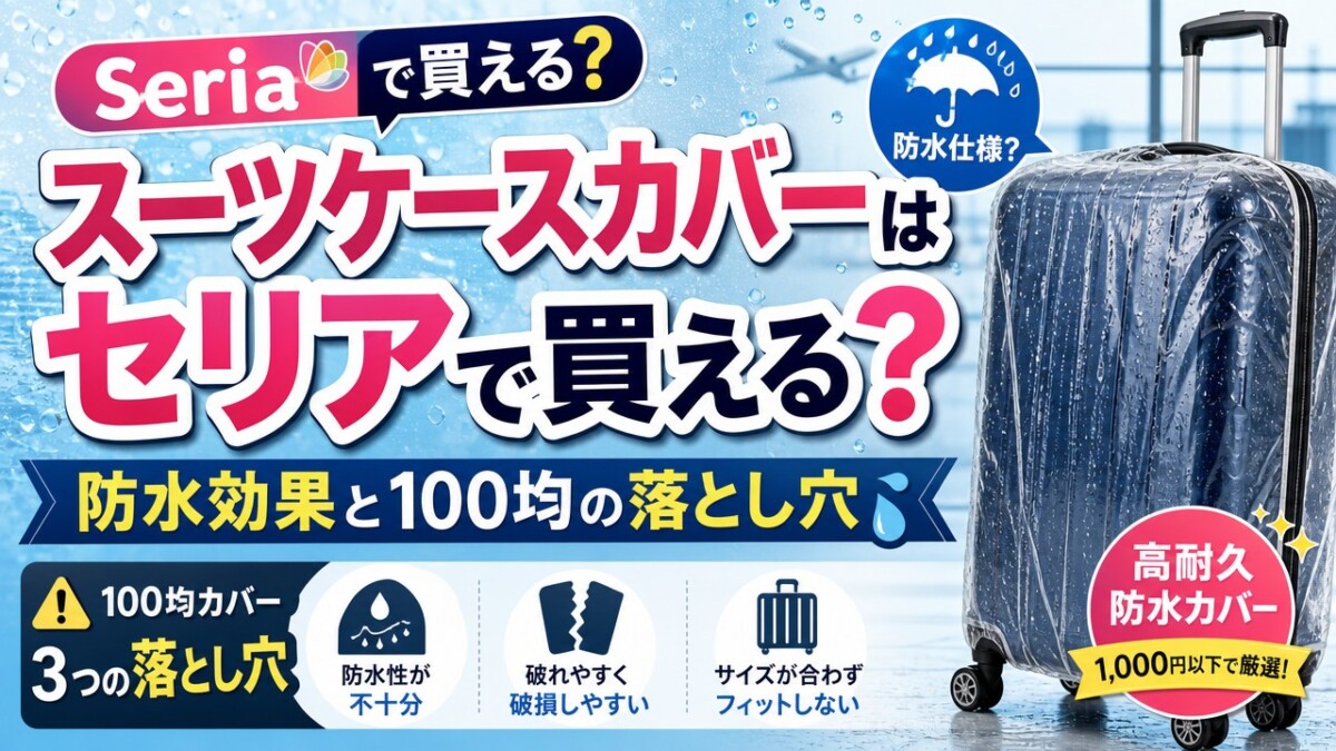 スーツケースカバーはセリアで買える?防水効果と100均の落とし穴