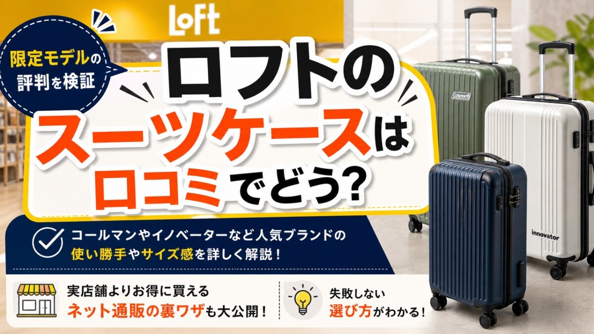 ロフトのスーツケースは口コミでどう?限定モデルの評判を検証