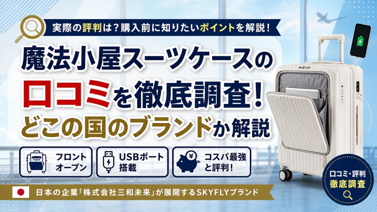 魔法小屋スーツケースの口コミを徹底調査!どこの国のブランドか解説